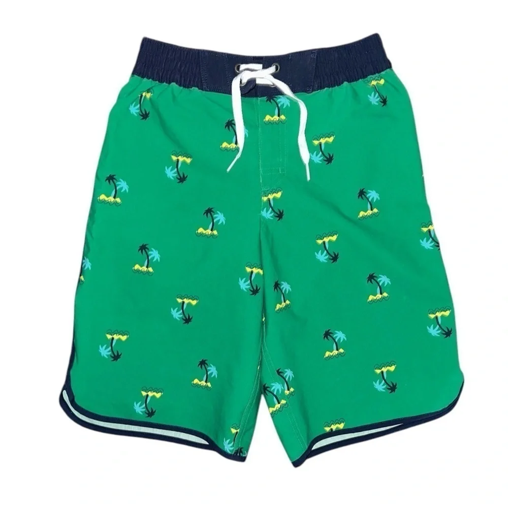 *SET OF 2* Hanna Andersson Boys' Colorful Swim Trunks Sailboat Island Sz 12